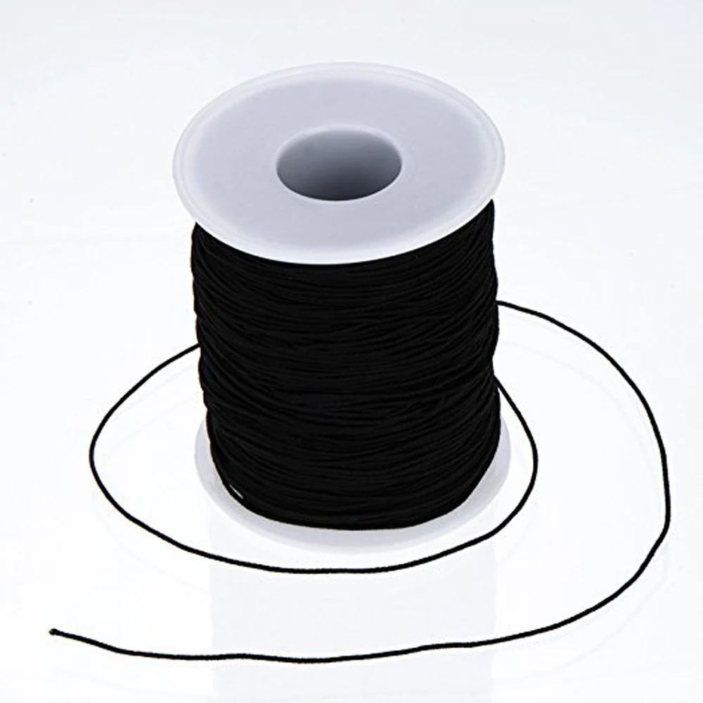 Черный эластичный шнур шириной 2 мм|Резинки| |