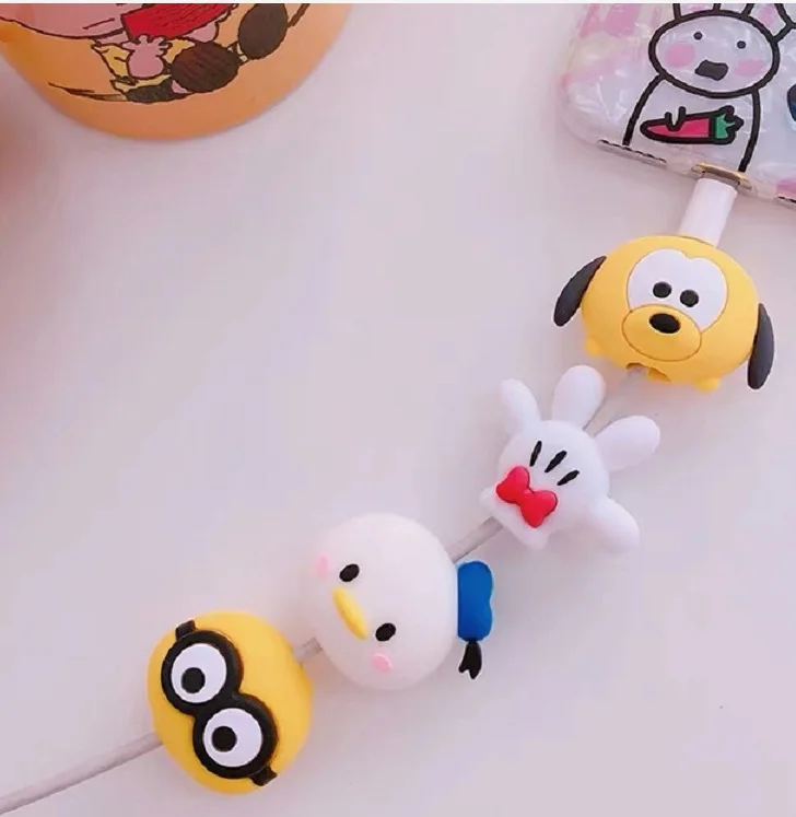 Wholesale Cartoon Protector Cable Cord Saver Cover For iPhone 8 Plus 4 4S 5 5S 6 6S 7 X Xs Max XR Funda case |