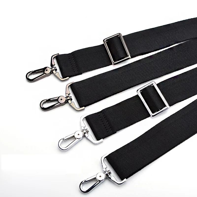 

3.8cm Wide Computer Bag Strap Nylon for Men's Handbag Briefcase Crossbody Bag Shoulder Belts Adjustable Long Bands Black KZ1025
