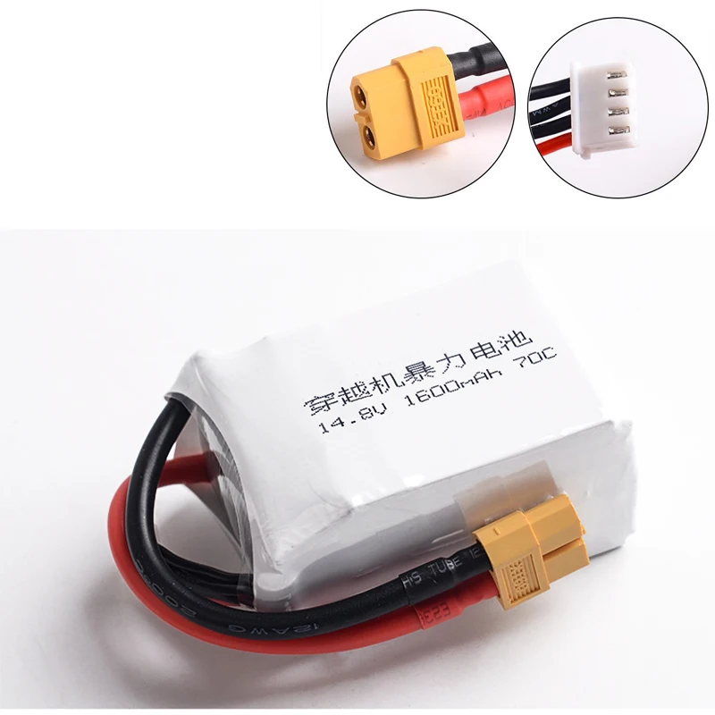 11 1 V 14 8 1600MAH 70C перезаряжаемый 3s 4S li po аккумулятор XT60 разъем для радиоуправляемого