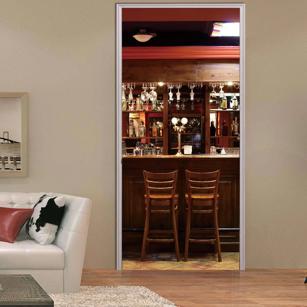 Наклейка на дверь арки цветок Селигман кофейня подарок магазин клетка для