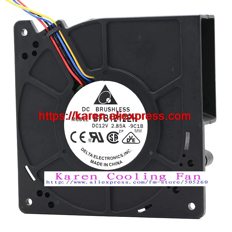 Оригинальный DELTA BFB1212EH 12V 2.85A 120*120*32 мм 12 см центробежный двойной шарикоподшипник
