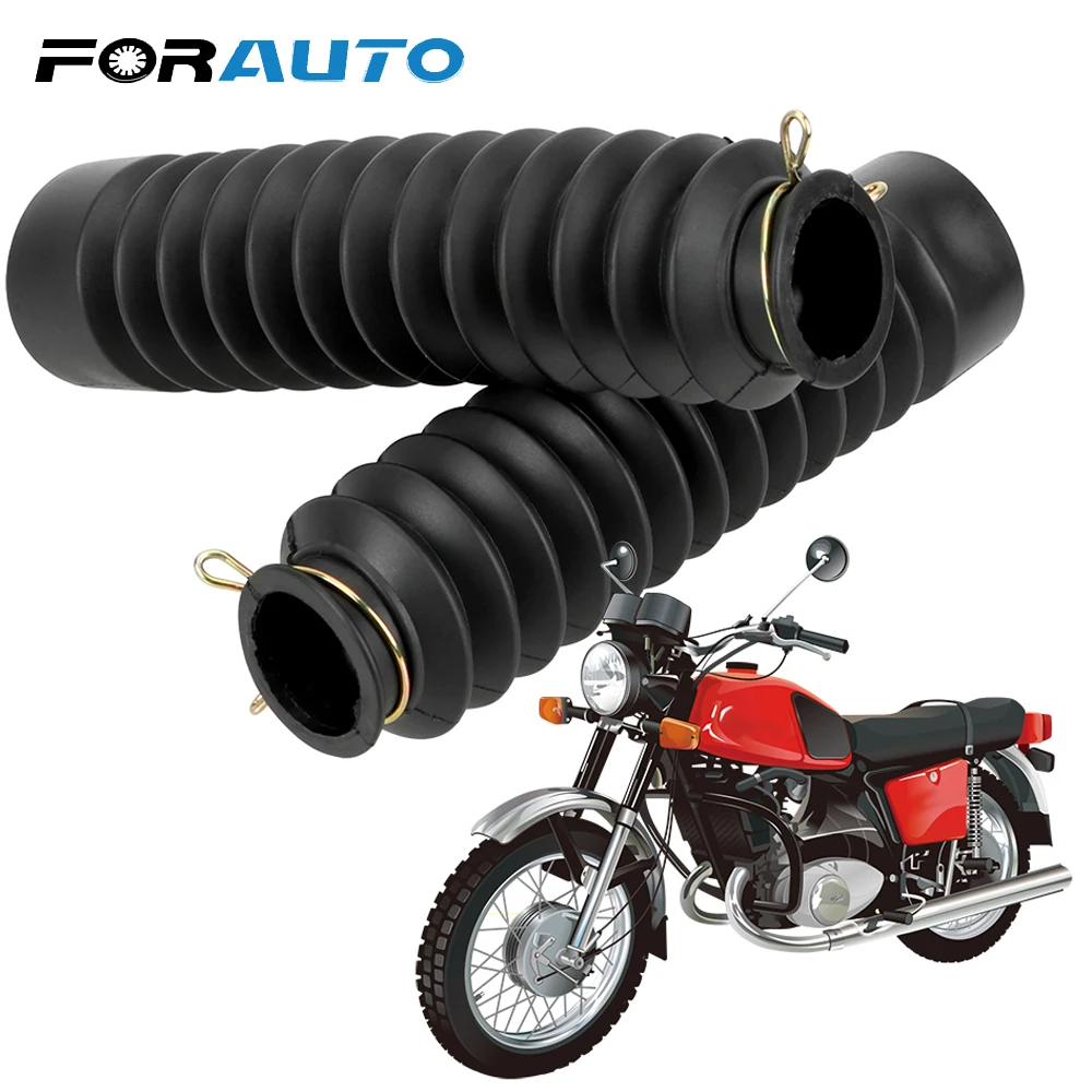 2Pcs Motorcycle Front Fork Shock Absorber Dust Cover Universal Dust Proof Sleeve Protector Damping Rubber Gaiters Gators Boots