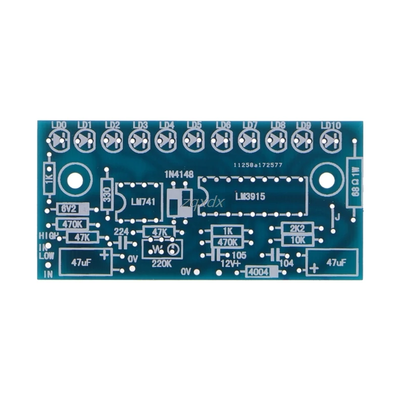 LM3915 10 светодиодный индикатор уровня звука DIY VU метр усилитель мощности