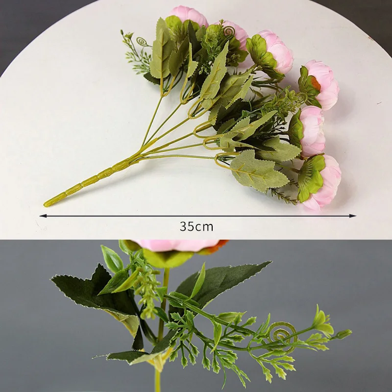 6 головок искусственные цветы ядро пиона свадебное украшение автомобиля