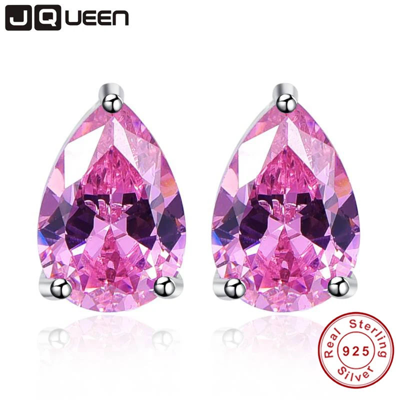 JQUEEN, 925 пробы, серебряный комплект ювелирных изделий, Мистический топаз, набор, розовая капля воды, дизайнерское ожерелье, серьги, кольцо, наборы, Женский комплект ювелирных изделий