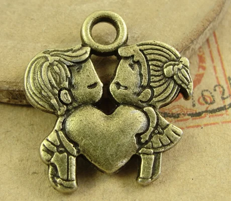 

40pcs Lovers love heart shape Charms 27*30MM Antique Silver Handmade earring bracelet necklace Jewelry Making DIY accessories