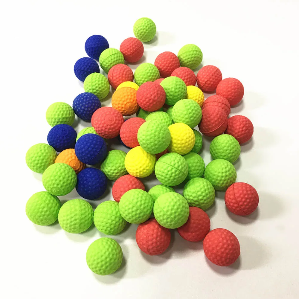 

100pcs 2.2cm Colorful Balls Golf EVA Foam soft bullet Balls For Nerf Rival Zeus Apollo Refill Toys