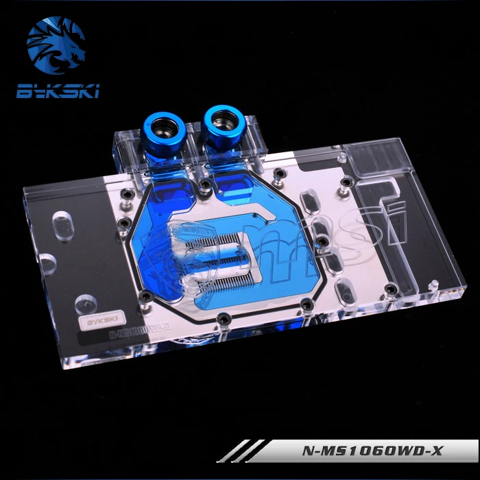 Bykski полное покрытие видеокарты водяного охлаждения блок RGB/RBW/ARUA для MSI GeForce GTX1060 Wind