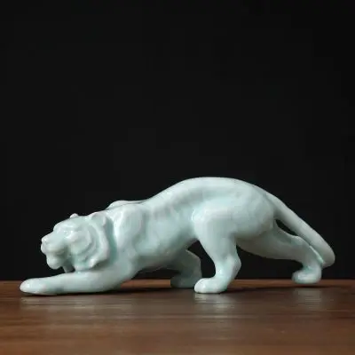 Творческий керамика Тигр фигурка животных скульптура ремесла украшения