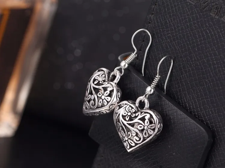 Женские винтажные серьги подвески IF ME сережки в форме сердца и цветка