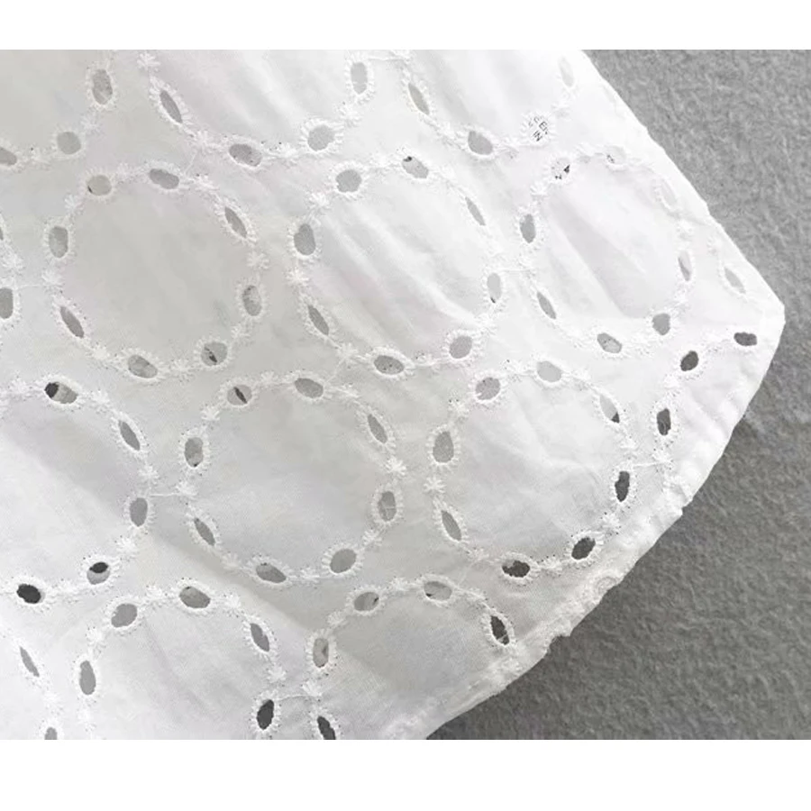 TEELYNN белое хлопковое кружевное платье с цветочной вышивкой платья в стиле бохо