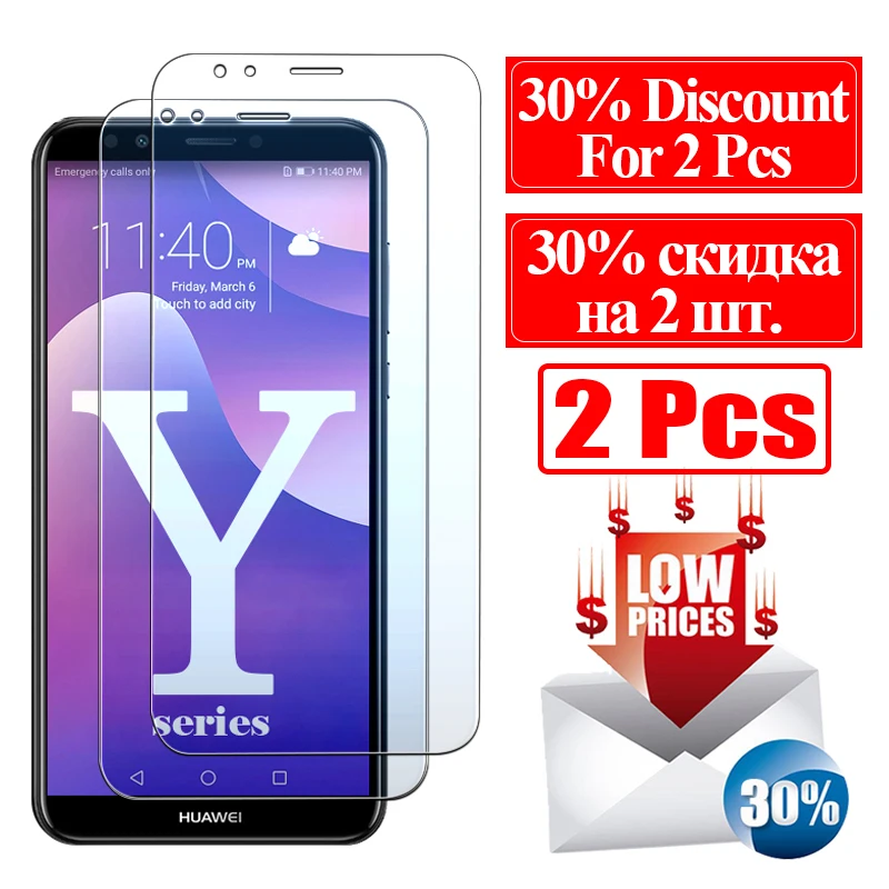 Защитное стекло для huawei y6 y7 prime 2018 y9 y3 y5 2017 y 7 9 на honer телефона y6ii y5ii ii закаленное