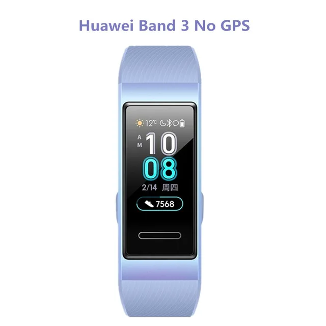 BAND 3 BLUE Huawei Band 3 Pro gps Amoled 0,95 'Полноцветный Сенсорный Водонепроницаемый металлический браслет для плавания с датчиком сердечного ритма и сна - Цвет: BAND 3 BLUE