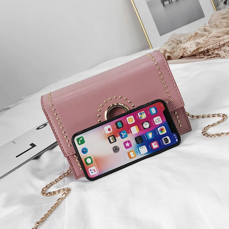 2019 новые женские сумки-мессенджеры роскошные сумки дизайнерские модные заклепки