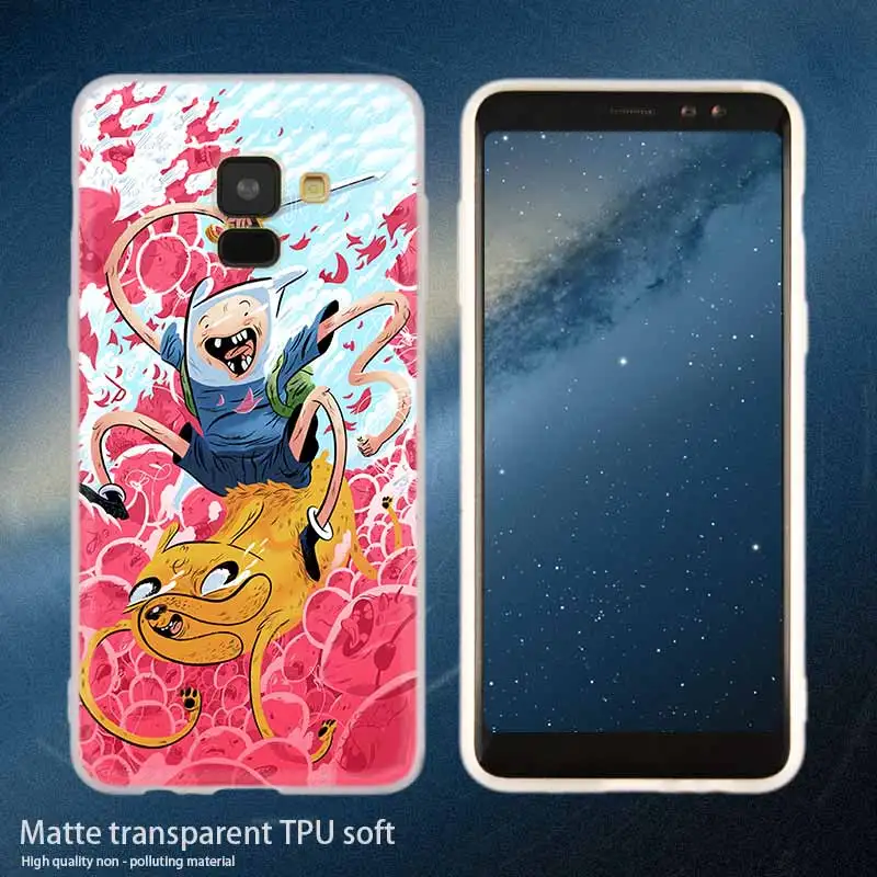 Silicone 7 Adventure Time Finn and Jake из мультфильма «Город героев»; модные для samsung Galaxy A50 A10 A20 A30 A40 A60 A70 A6 A8 плюс A7 A9 A3 A5 - Цвет: Silicone 7