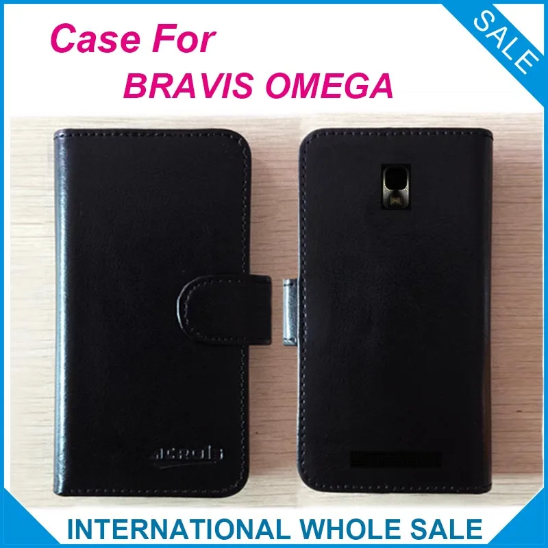 

Лидер продаж! BRAVIS OMEGA чехол 6 цветов высококачественный кожаный эксклюзивный чехол-книжка для BRAVIS OMEGA чехол для отслеживания телефона