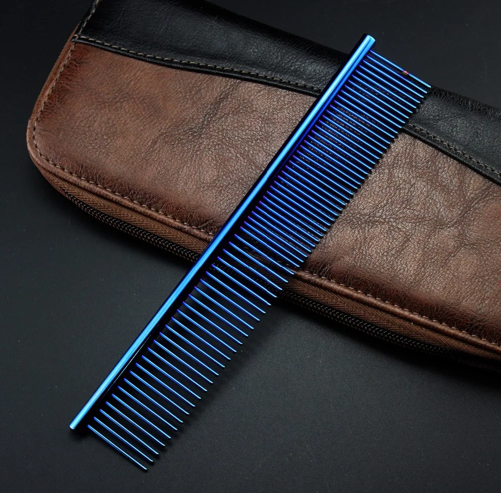 Цветная расческа для животных из нержавеющей стали гребень кошек собак