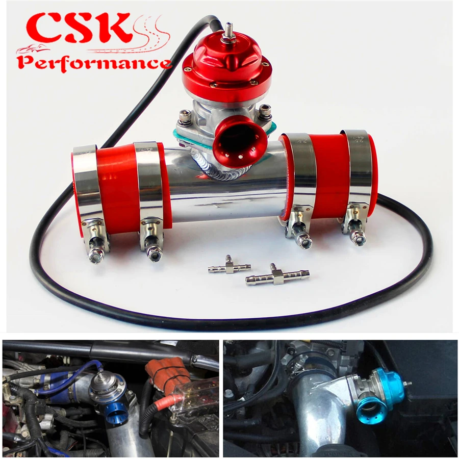 Тип-RS 30PSI выдувной клапан BOV + 2 дюйма фланец трубы адаптер силиконовый шланг
