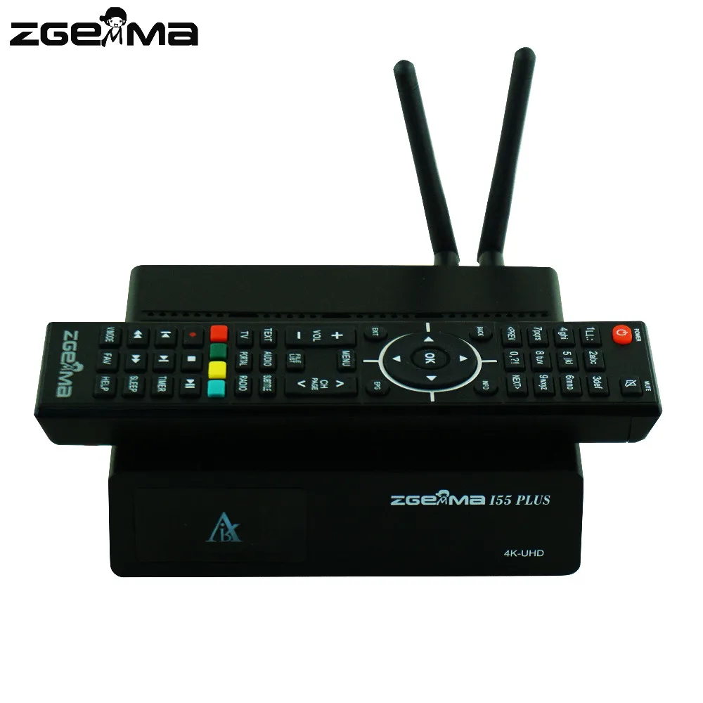 2 шт./лот zgemma i55 plus 4K iptv tv коробка с 300HMz встроенный wifi|Спутниковое ТВ| |
