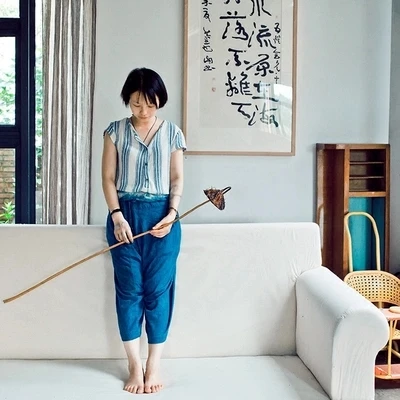 LinenAll Индиго античный синий краситель повседневные брюки 100% лен и растительные