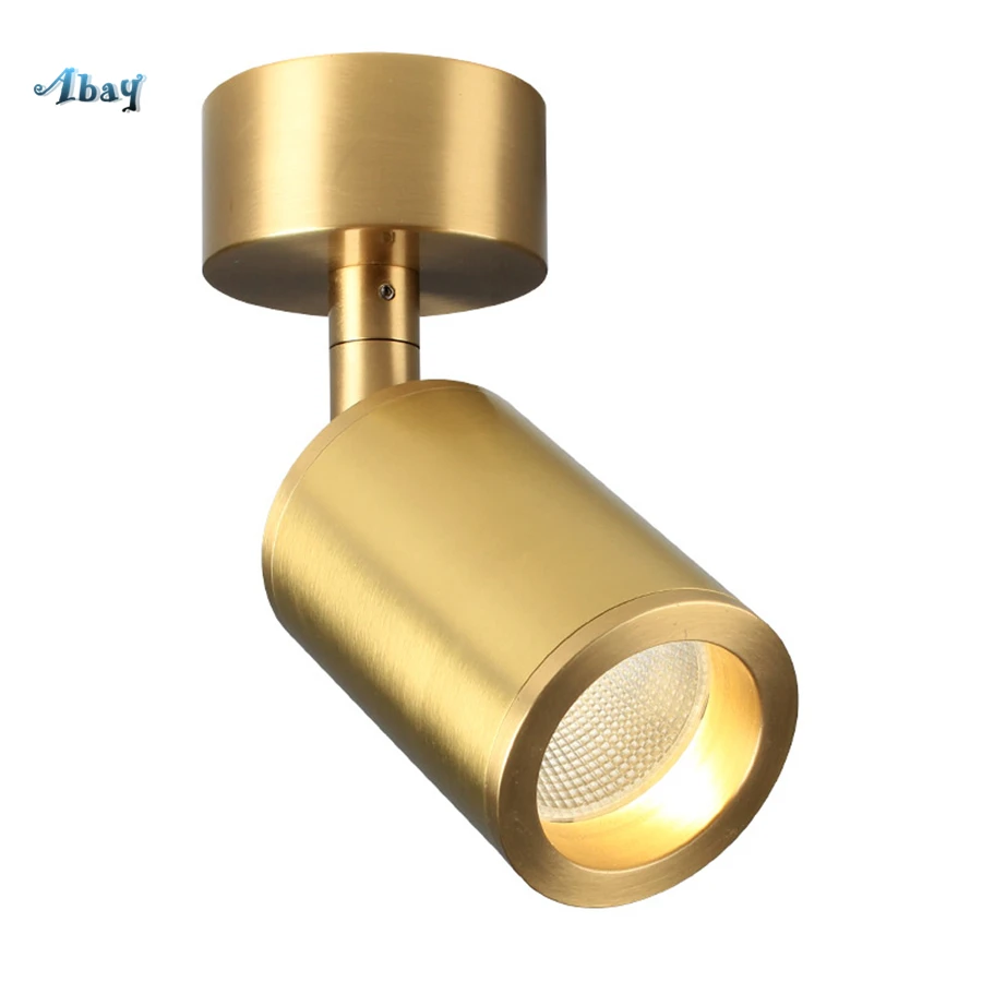 Медный потолочный светильник современного дизайна золотистого цвета для