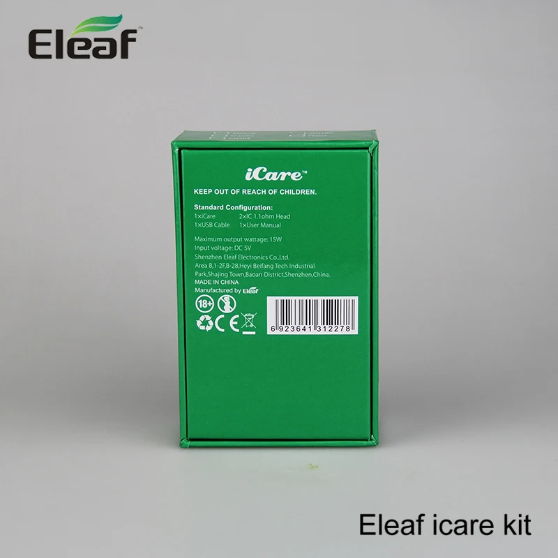 Оригинальный стартовый комплект Eleaf iCare с батареей 650 мАч и емкостью бака 1 8 м 0ом-3