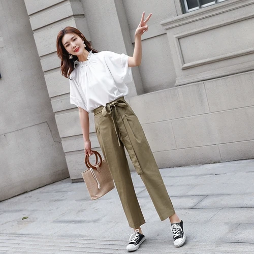 Короткая Весенняя Новинка Модный комплект из 2 предметов повседневные шифоновые