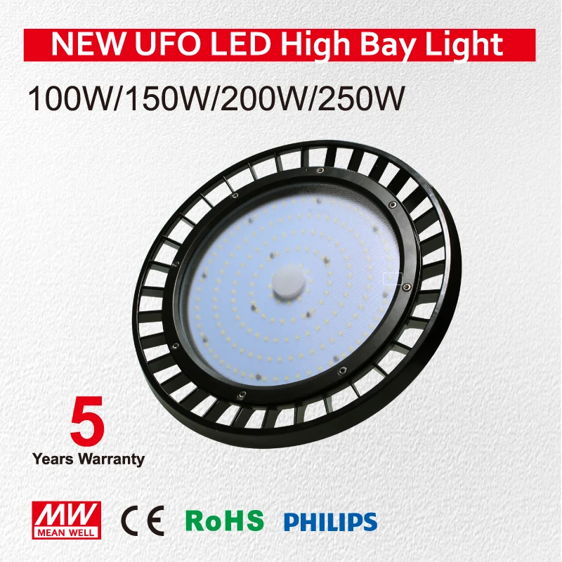 Высококачественный подвесной светодиодный светильник UFO High Bay s 150 Вт IP65 Meanwell Driver
