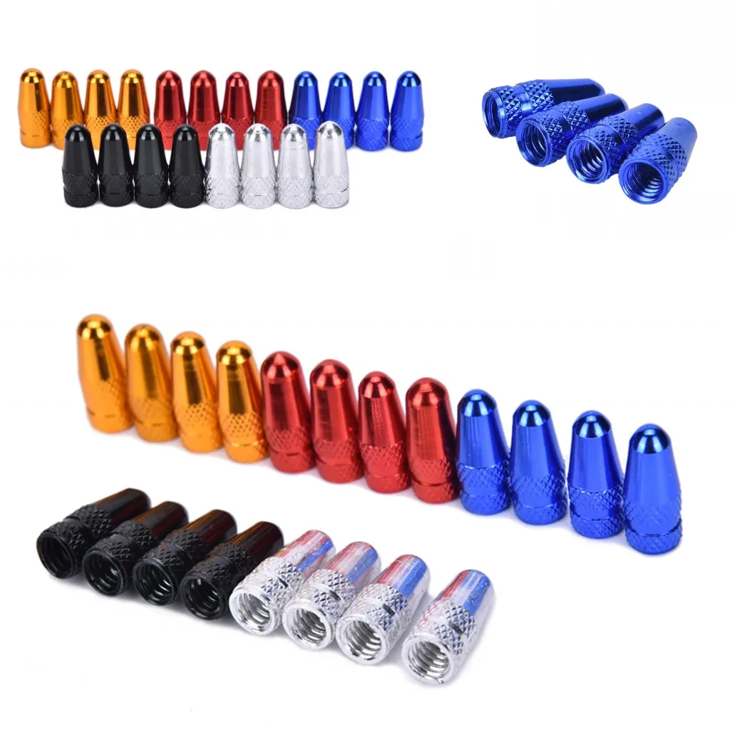 

2019 New 5PCS Bicycle Accessories aluminum material bicycle Presta Wheel Rim Tyre Stem Air Valve Caps Dust Cover