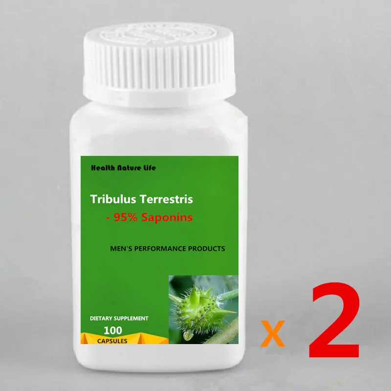 Экстракт Tribulus terrestris-96% сапонины сильнейшие, все натуральные, без ГМО, повышают физическую силу и жизненную силу - Цвет: 2 bottles