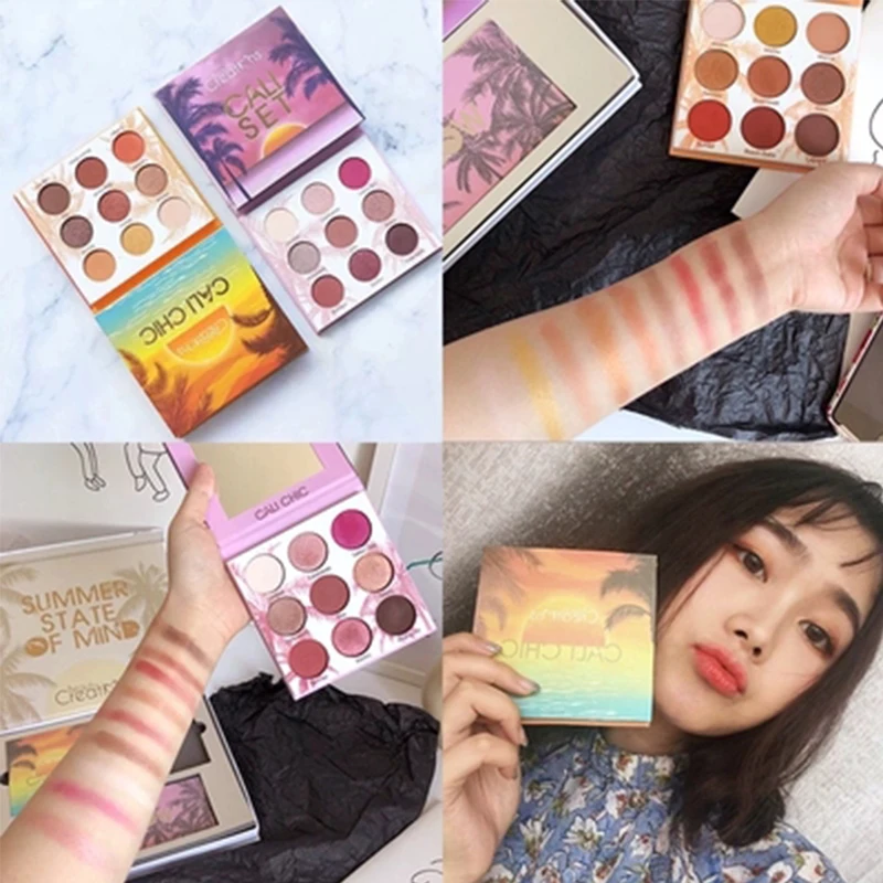 Высоко Качественные тени для век 9 Цвета палитры теней матовые мерцающие