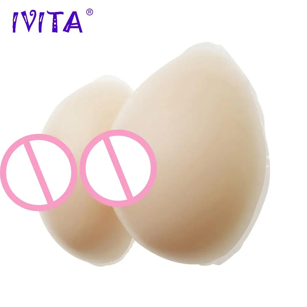 IVITA 1200g Realistic Silicone Breast Forms Fake Boobs For Women Crossdresser Drag-Queen Enhancer Mastectomy |