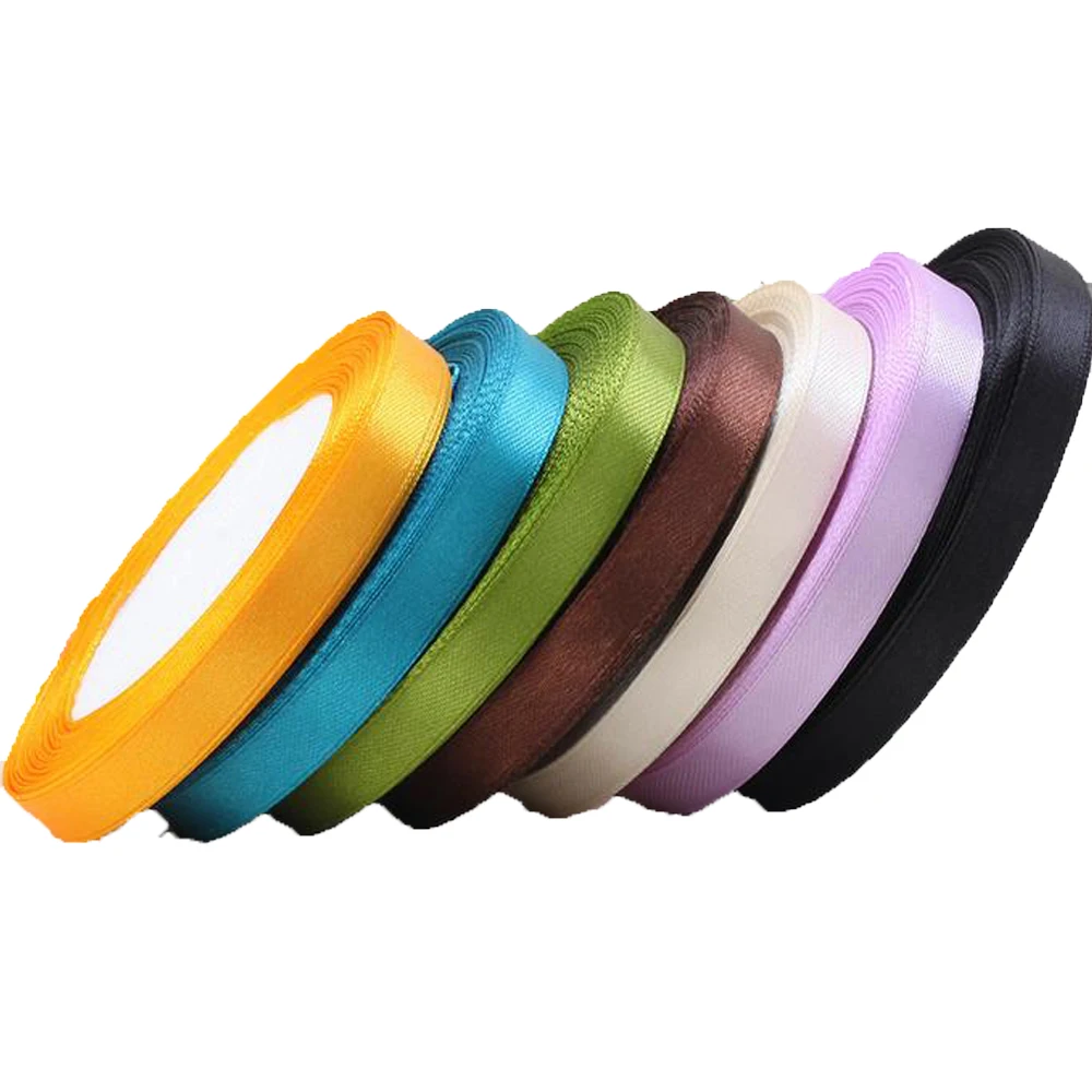 

1cm 250 Yard Silk Satin Ribbon Wedding Party Decoration Webbing Invitation Card Gift Wrapping Scrapbooking Webbing Riband