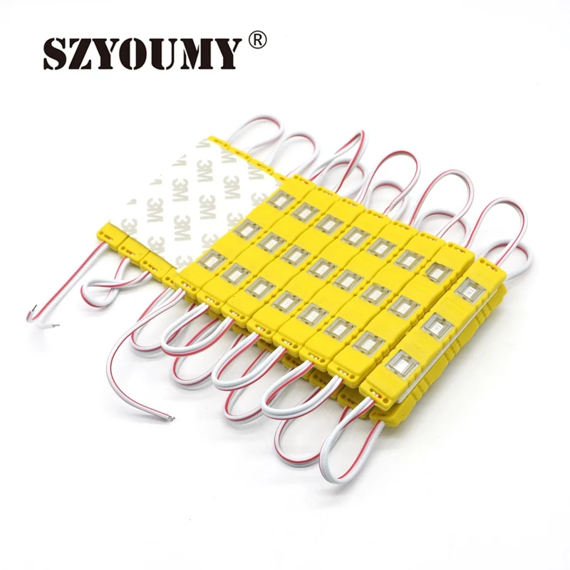 SZYOUMY 500 шт. SMD 5730 LED 3 Led s световой модуль с инжекционным квадратным объективом