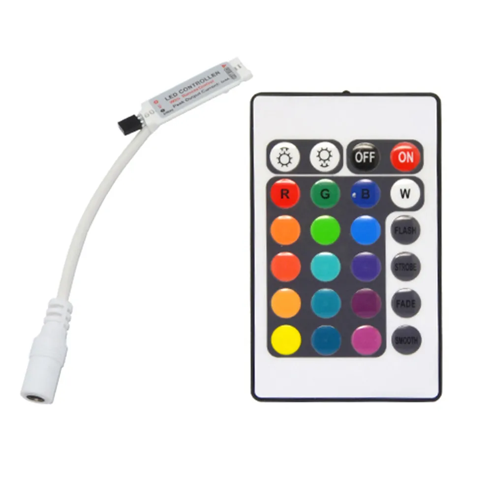 SMD 5050 RGB Светодиодная лента лампа DC 12V 2A 3A адаптер источник питания 24 44 пульт