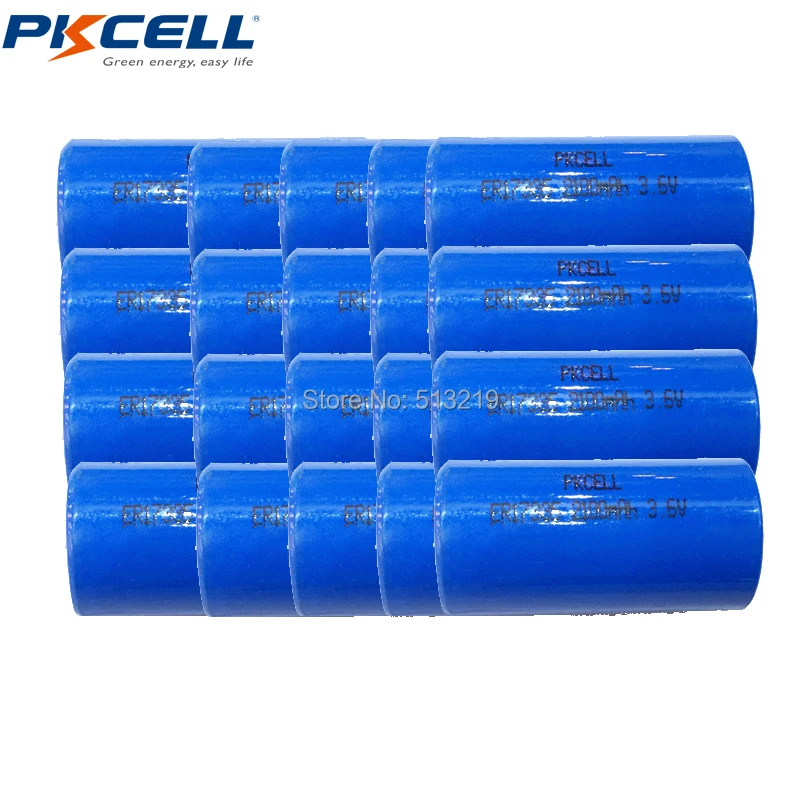 20 шт Li SOCl2 3 6 V ER 17335 ER17335 2/3A литиевая батарея unrechargeable батареи превосходит CR17335 мА/ч.