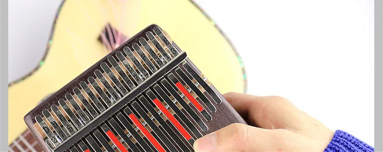 17 клавиш Kalimba красное дерево большого пальца фортепиано Mbira твердой древесины большого пальца пианино палец мини клавиатура инструмент Calimba Африканское натуральное пианино