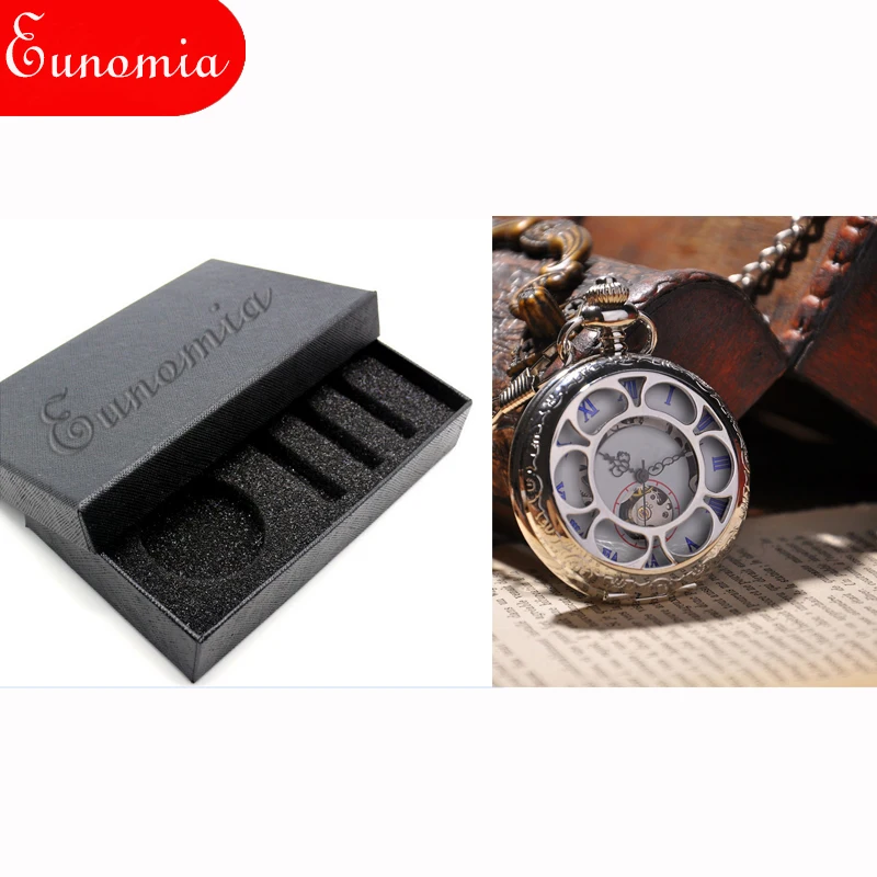 Круглые серебряные скелетоны стимпанк римские цифры карманные часы с цепочкой