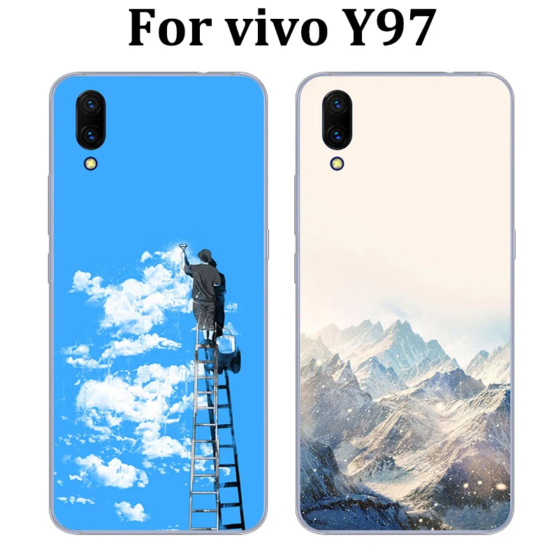 Чехол 6 3 дюйма для vivo Y97 Модный мягкий чехол с небом Y97A телефона s задняя крышка