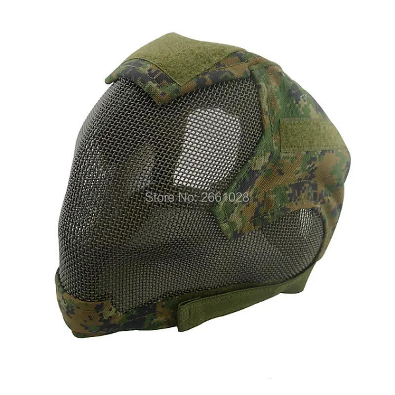 Tactical Paintball Mask Full Face Breathable Metal Steel Net Mesh Combat Protective Prop For Fencing Swordplay Wargame |