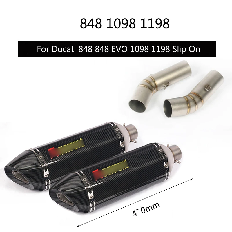 Выхлопная труба для мотоцикла Ducati 848 1098 1198 EVO Monster 695 696 795 796 1100 Hypermotard левый и правый
