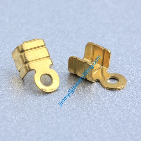 2013 jewelry findings Base metal foldover crimps for cord Chain end caps chain welding die struck shipping free