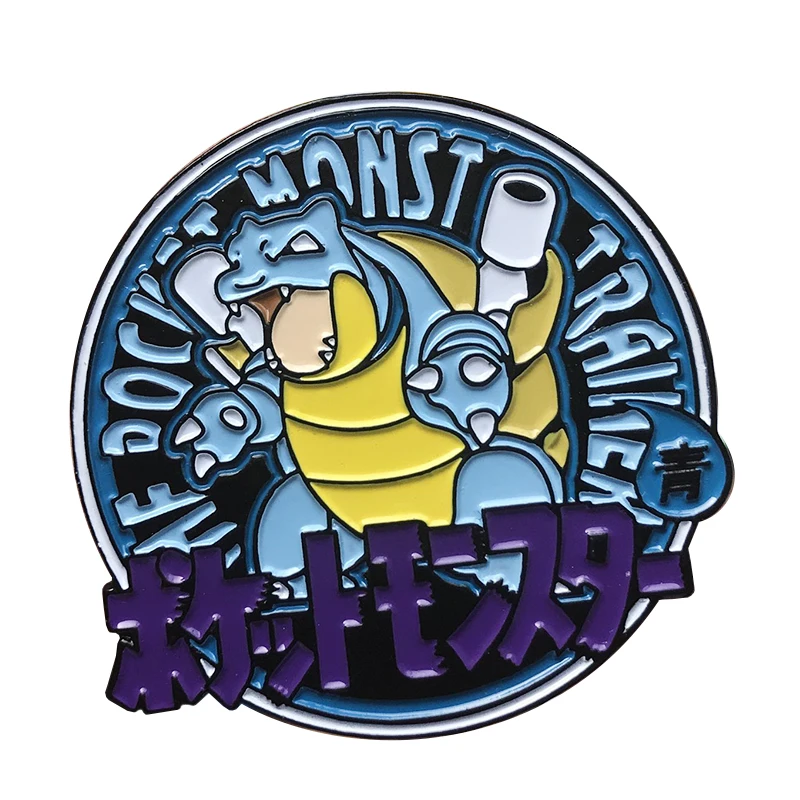 Эмалированная эмблема Pokemon Blue Blastoise на заказ
