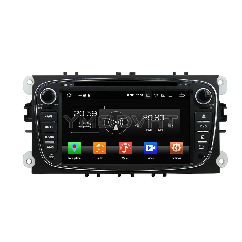 YMODVHT 7 дюймов Android 8 0 Восьмиядерный 4 ГБ Автомобильный DVD радио GPS для FORD