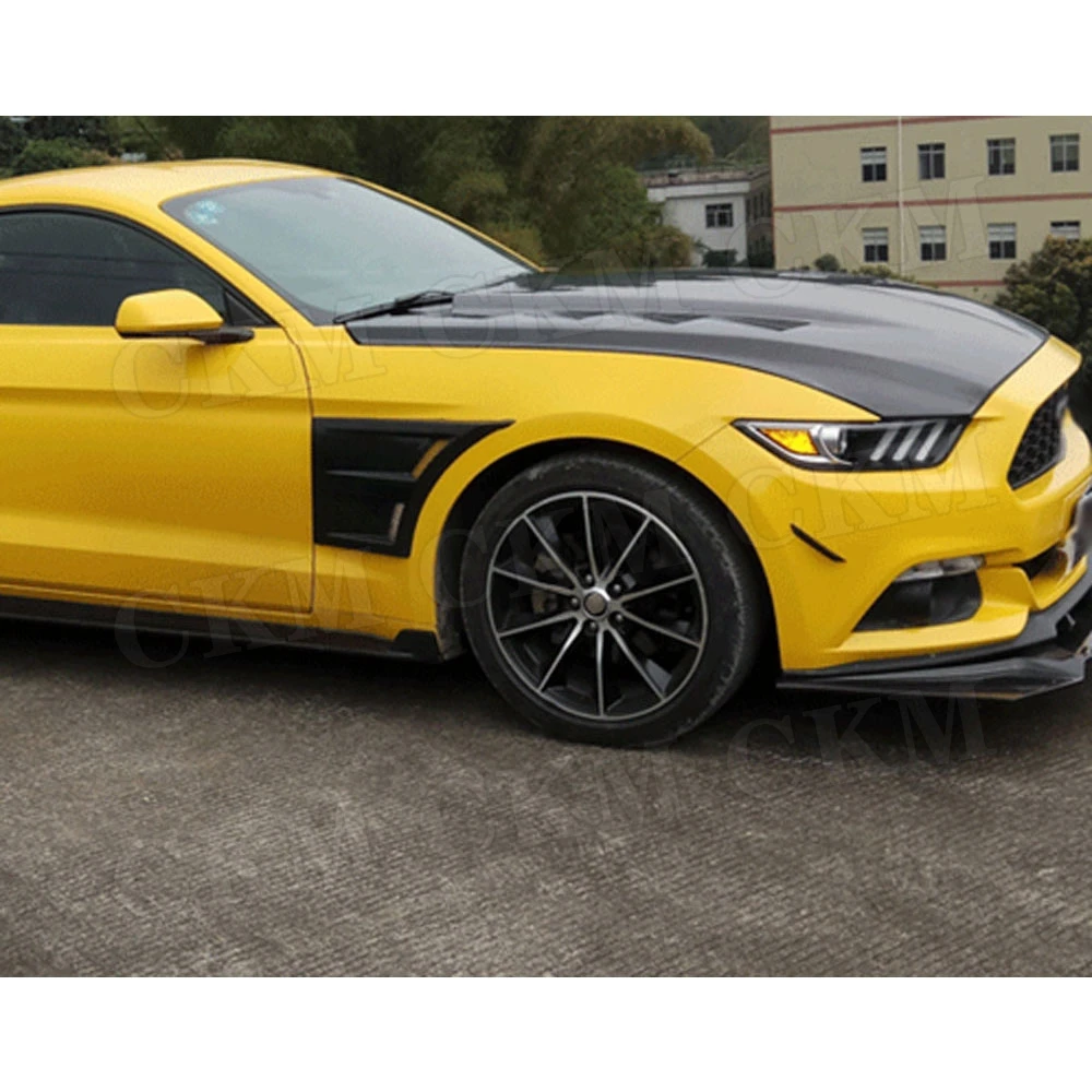 2 шт./компл. углеродное волокно боковое крыло ребристая отделка для Ford Mustang Coupe
