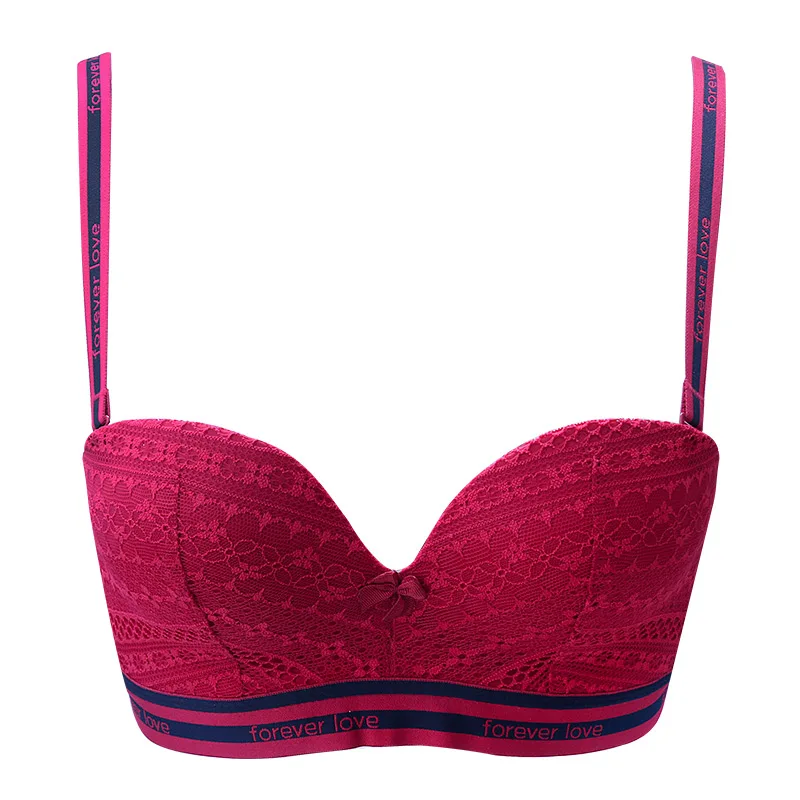 red bra Meizimei бюстгальтер набор бюстгальтеров для женщин тонкое Сексуальное белье bh маленькая подкладки для бюстгальтера короткое нижнее белье кружевные трусики бюстгальтер девушка отжимать Bralette - Цвет: red bra