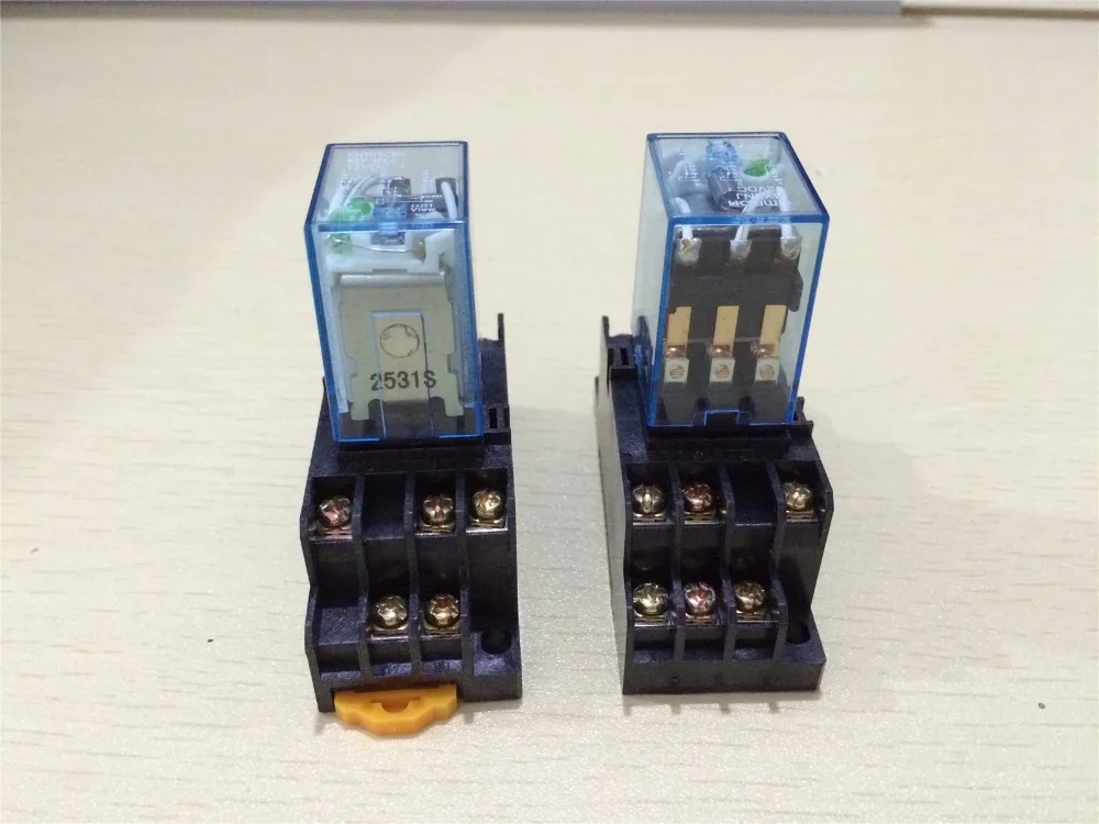 1 комплект мини реле MY3NJ 11 Pin 5A со светодиодом + PYF11A гнездо промежуточное 12VDC 24VDC 110VAC