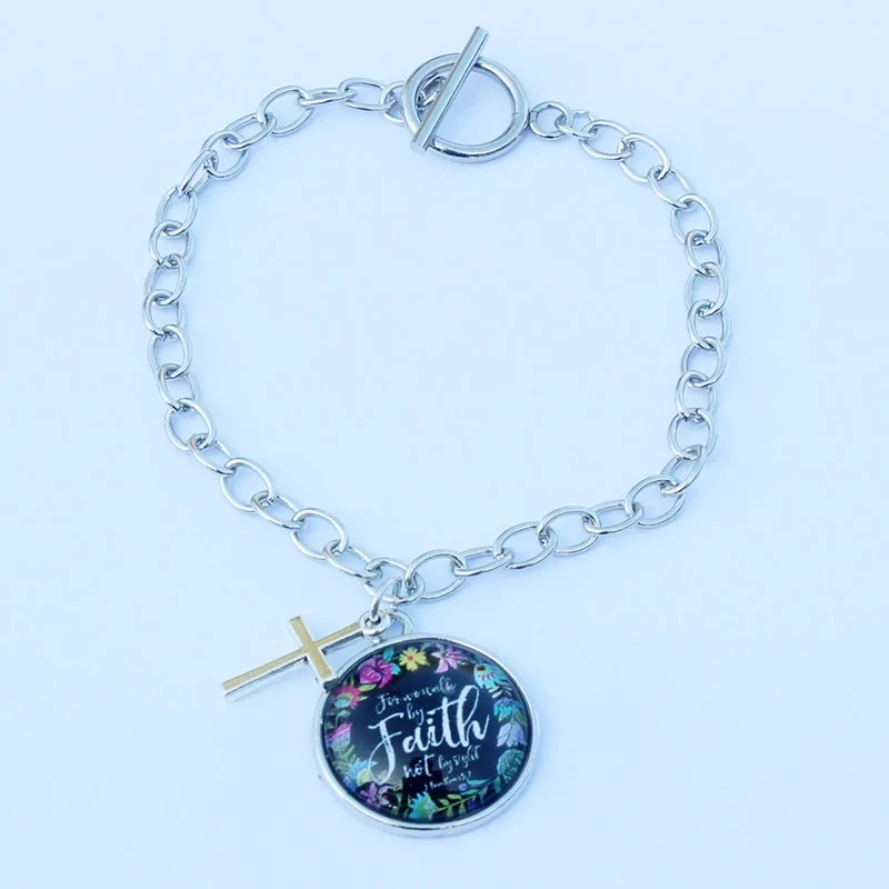 Мода надеюсь Вера любовь верь арт Картина браслет со стеклянным куполом Амулеты