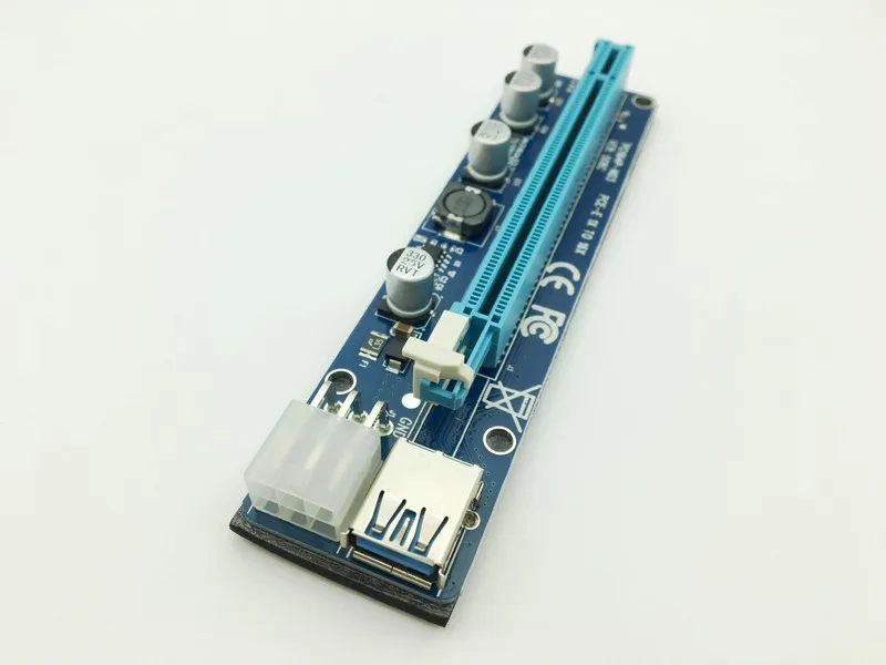 VER008C Molex 6 pin PCIE PCI E Express 1X к 16X расширитель платы 60 см USB 3 0 кабель для майнинга